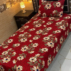 4 Pieces Crystal Cotton Single Pair Bedsheet  SB 523