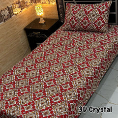 4 Pieces Crystal Cotton Single Pair Bedsheet  SB 525