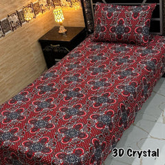 4 Pieces Crystal Cotton Single Pair Bedsheet  SB 526