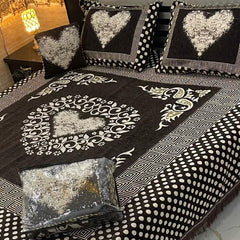 Fancy Velvet Bed Sheet Set - 4 Pieces  FVB 240