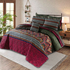 7 Pcs Quilted Comforter Set CC  203