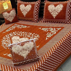 Fancy Velvet Bed Sheet Set - 4 Pieces  FVB 241