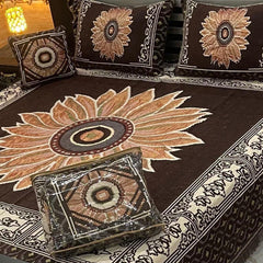 Fancy Velvet Bed Sheet Set - 4 Pieces  FVB 249