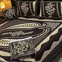 Fancy Velvet Bed Sheet Set - 4 Pieces  FVB 251
