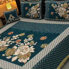 Fancy Velvet Bed Sheet Set - 4 Pieces  FVB 254