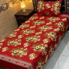 4 Pieces Crystal Cotton Single Pair Bedsheet  SB 547