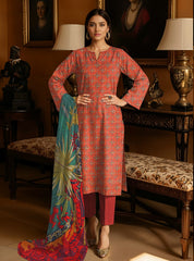 3 Pcs Lawn Unstitched Suit 548