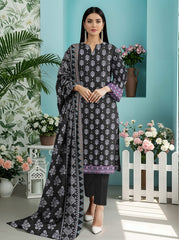 3 Pcs Lawn Unstitched Suit 555