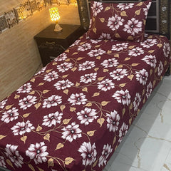 4 Pieces Crystal Cotton Single Pair Bedsheet  SB 559