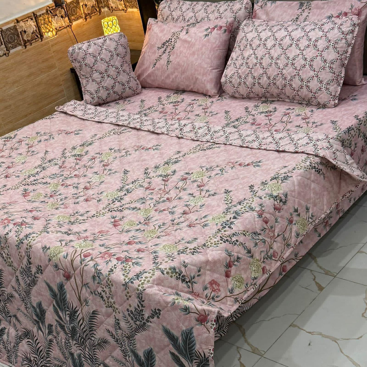 7 Pcs Quilted Comforter Set CC  212
