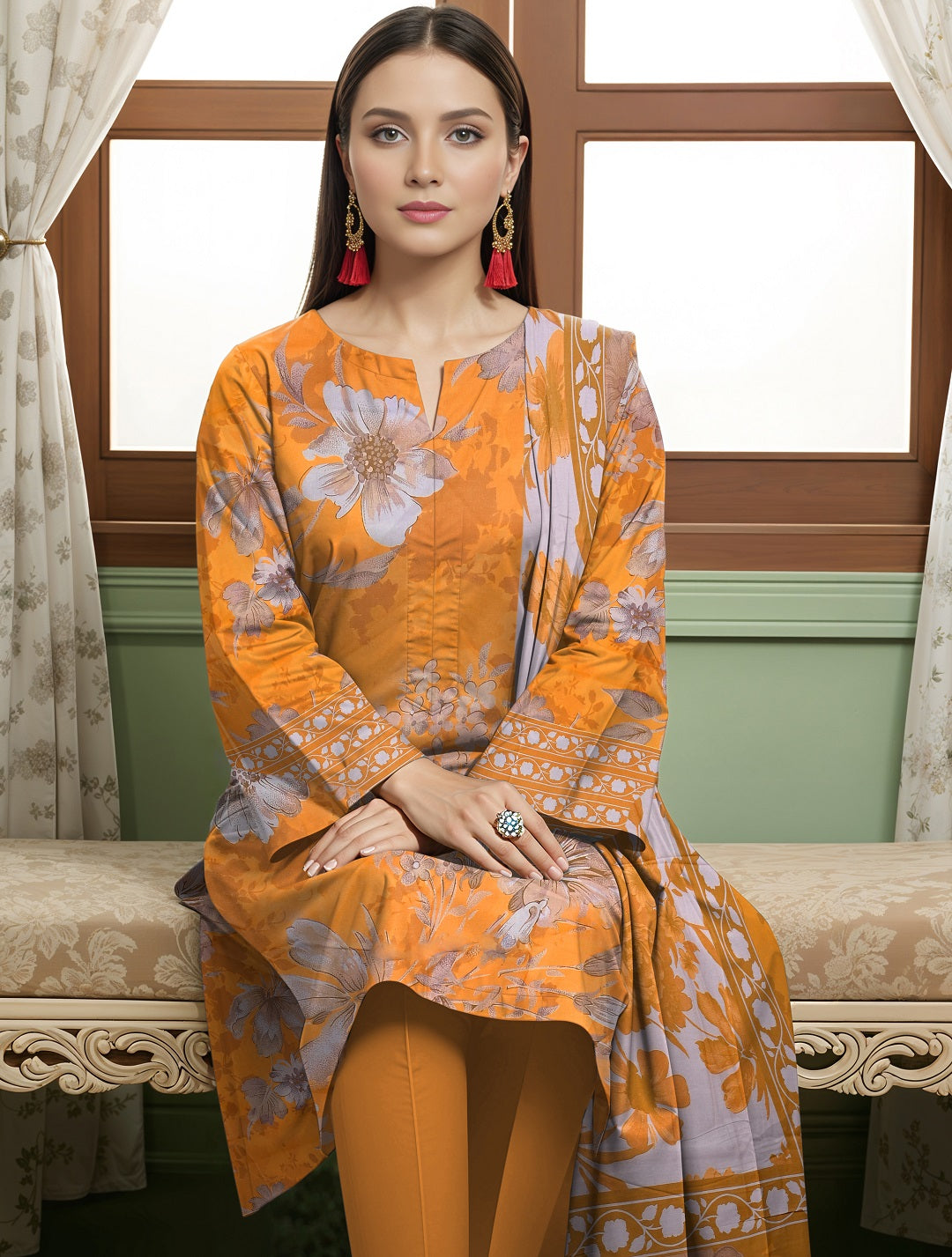 3 Pcs Lawn Unstitched Suit 512