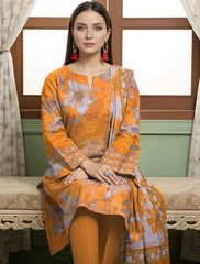 3 Pcs Lawn Unstitched Suit 512