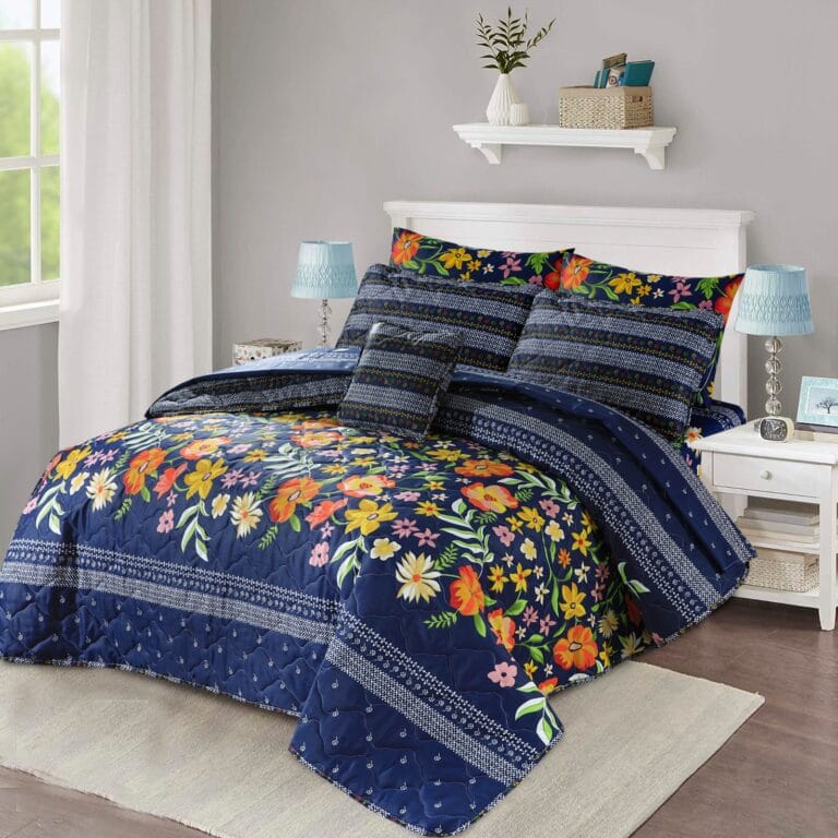 7 Pcs Quilted Comforter Set CC  202