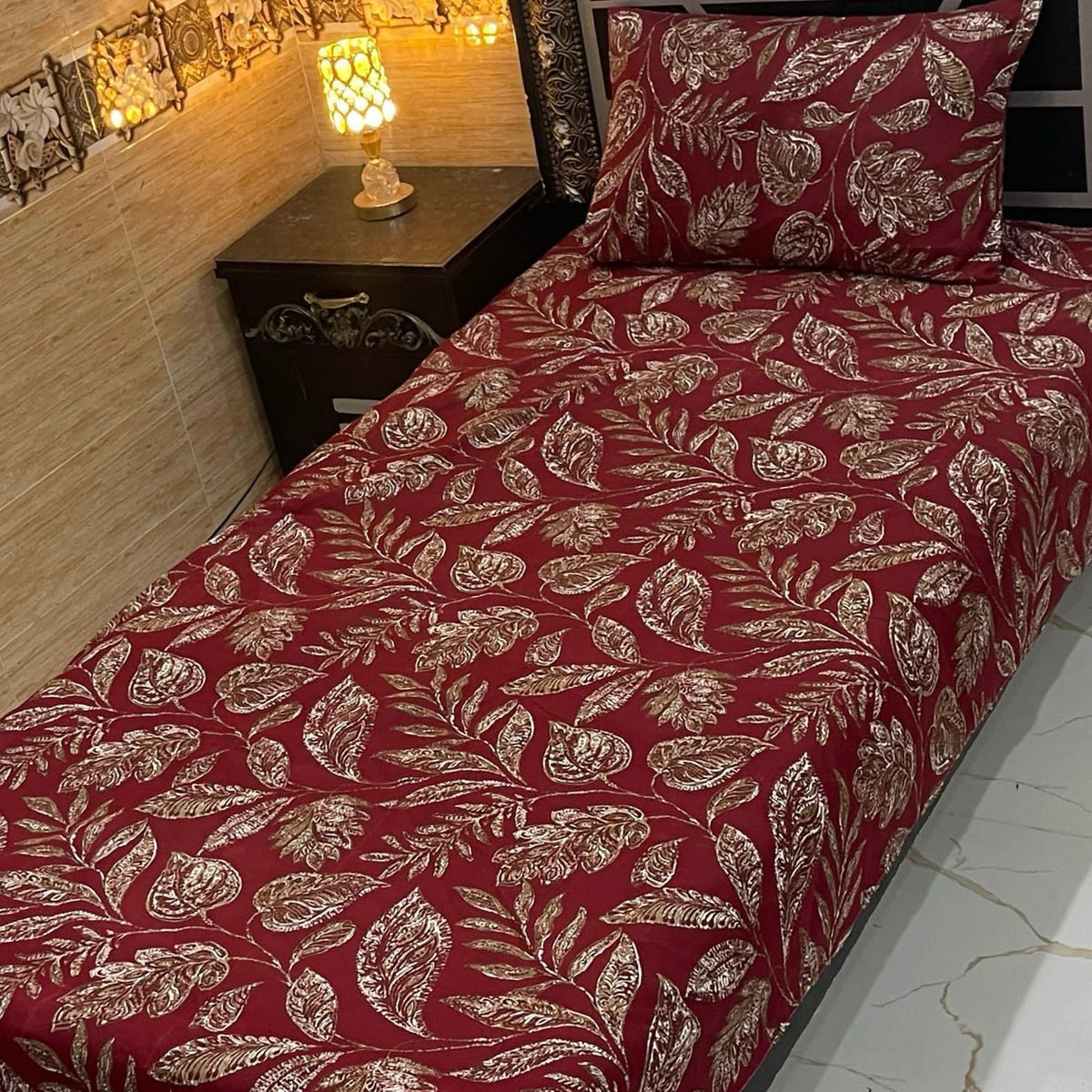 4 Pieces Crystal Cotton Single Pair Bedsheet  SB 517