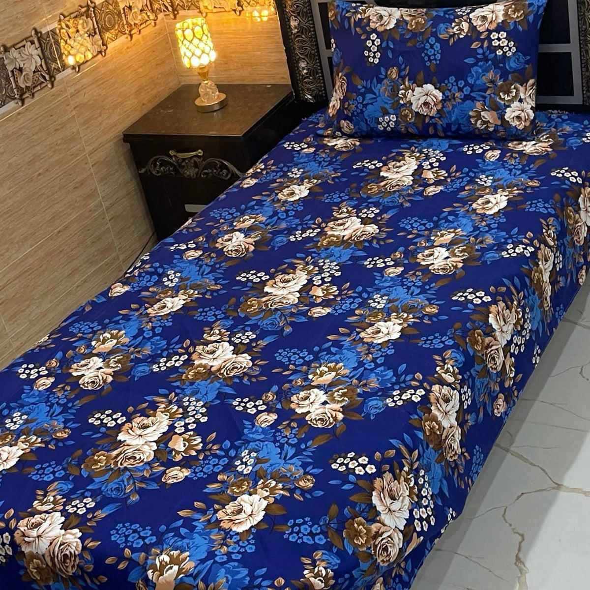 4 Pieces Crystal Cotton Single Pair Bedsheet  SB 518