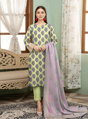 3 Pcs Lawn Unstitched Suit 518