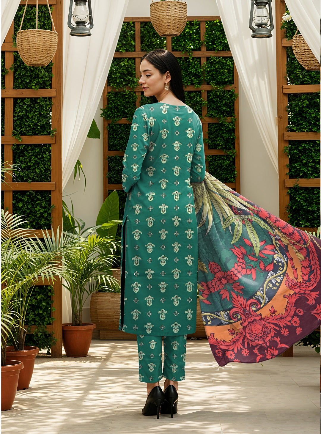 3 Pcs Lawn Unstitched Suit 529