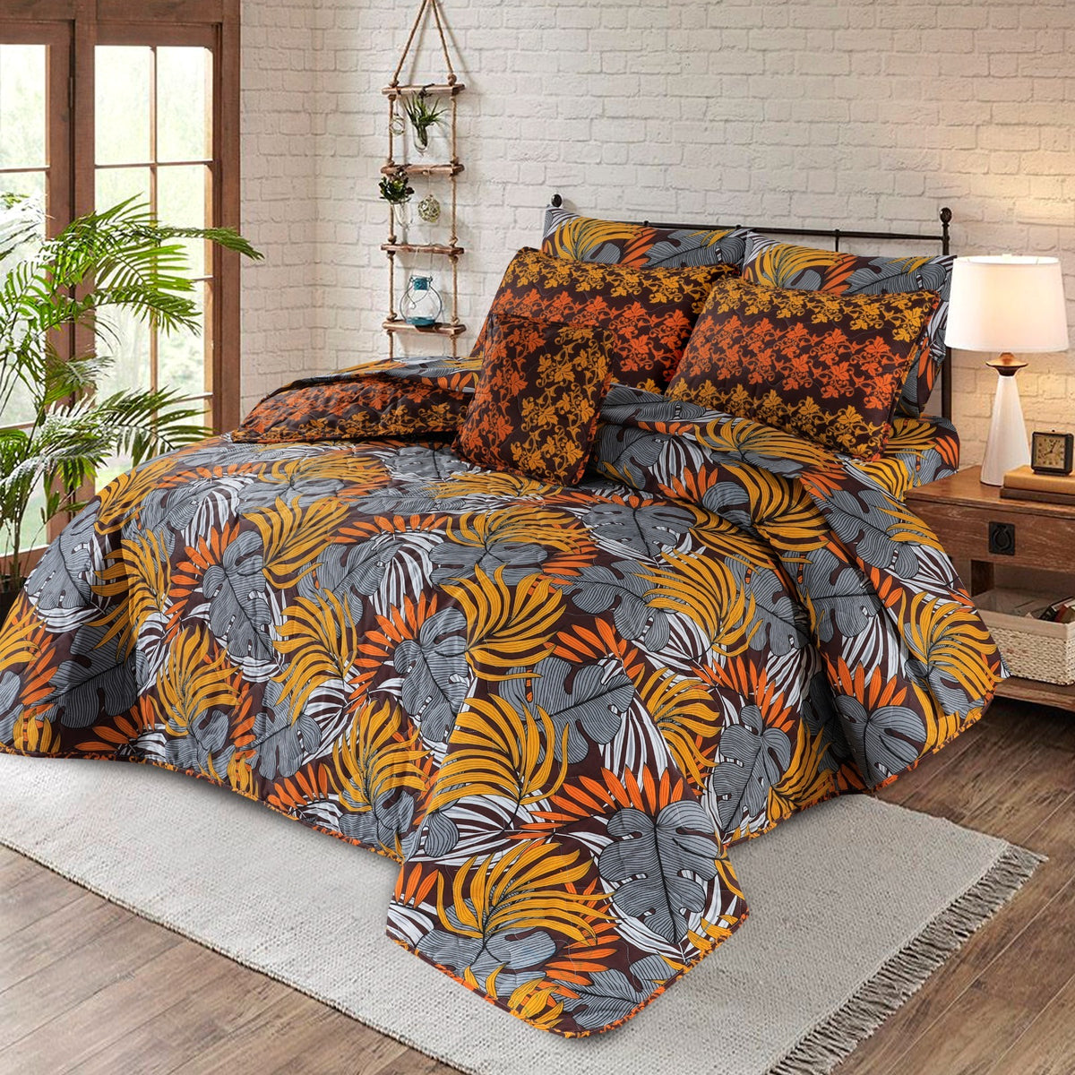 7 Pcs Quilted Comforter Set CC  229