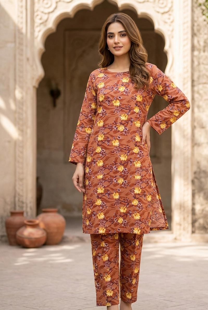 2 Pcs Ladies Suit  Des  130