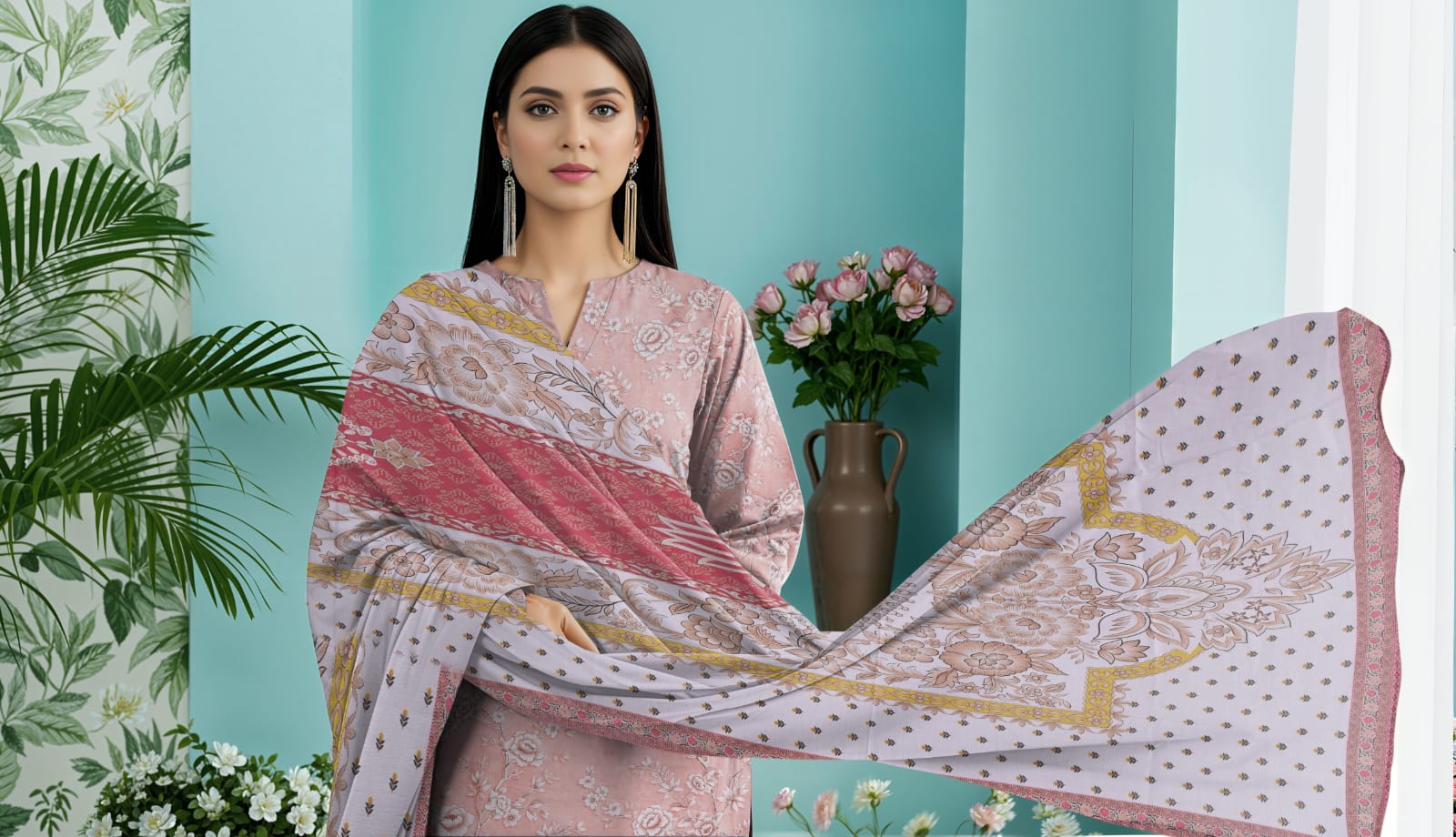 3 Pcs Lawn Unstitched Suit 531