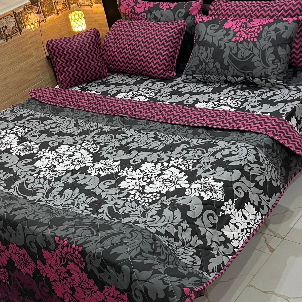 7 Pcs Quilted Comforter Set CC  233