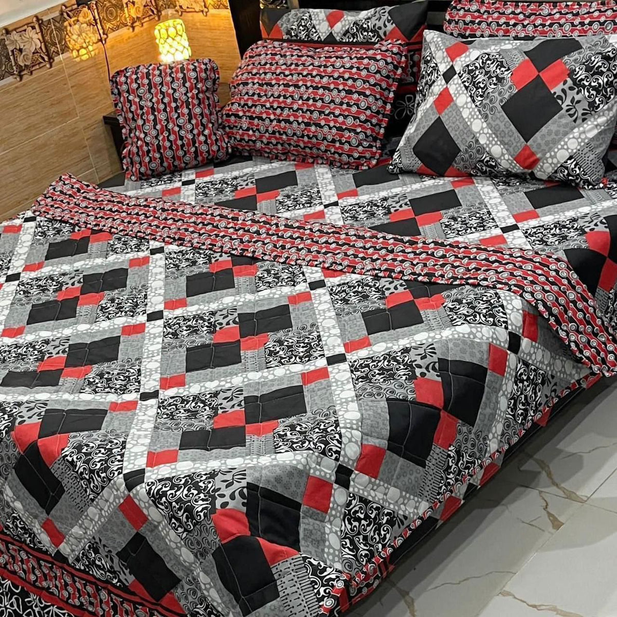 7 Pcs Quilted Comforter Set CC  234