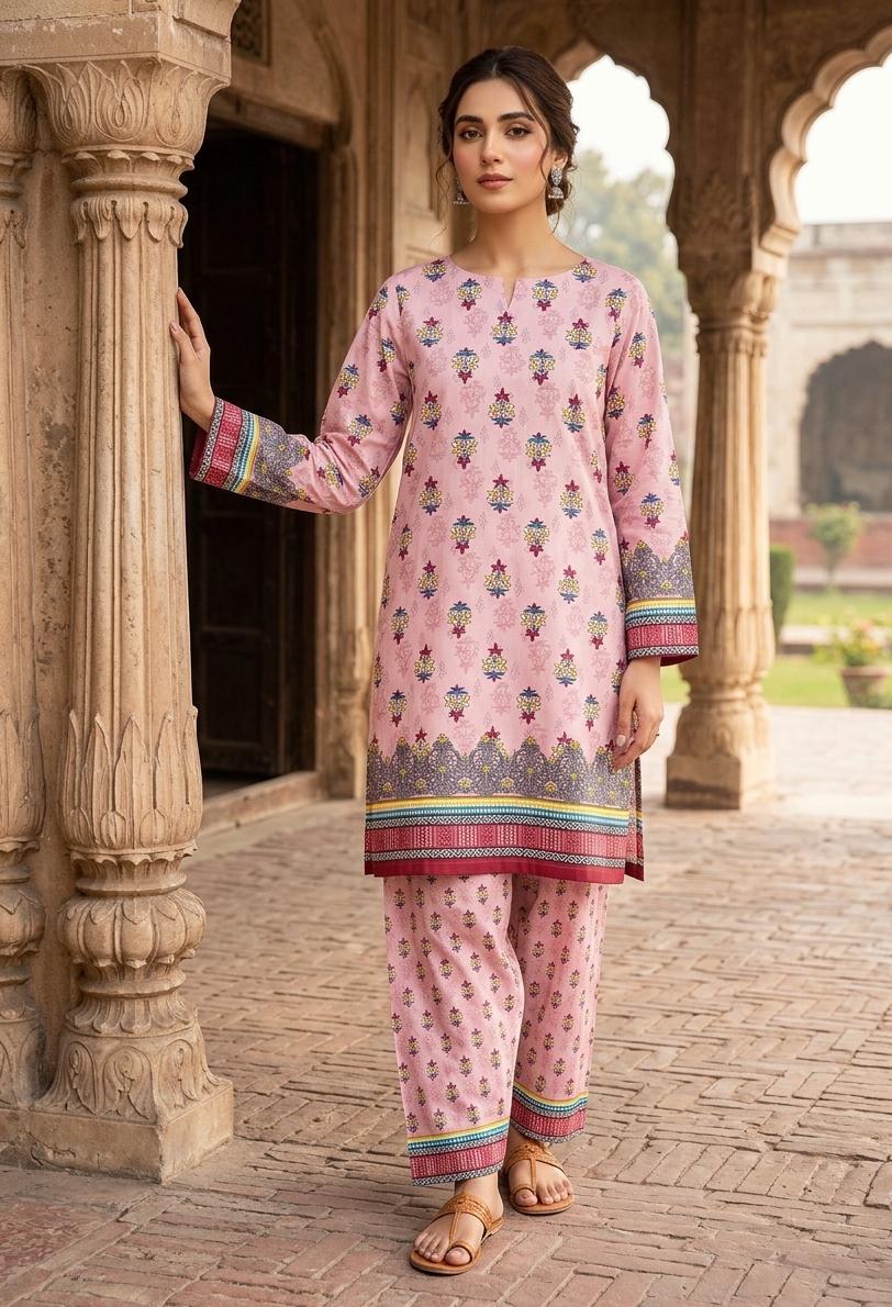 2 Pcs Ladies Suit  Des  136