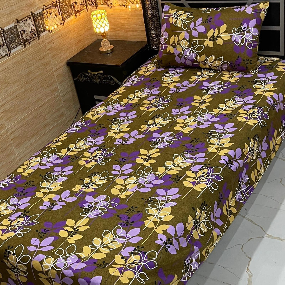 4 Pieces Crystal Cotton Single Pair Bedsheet  SB 536
