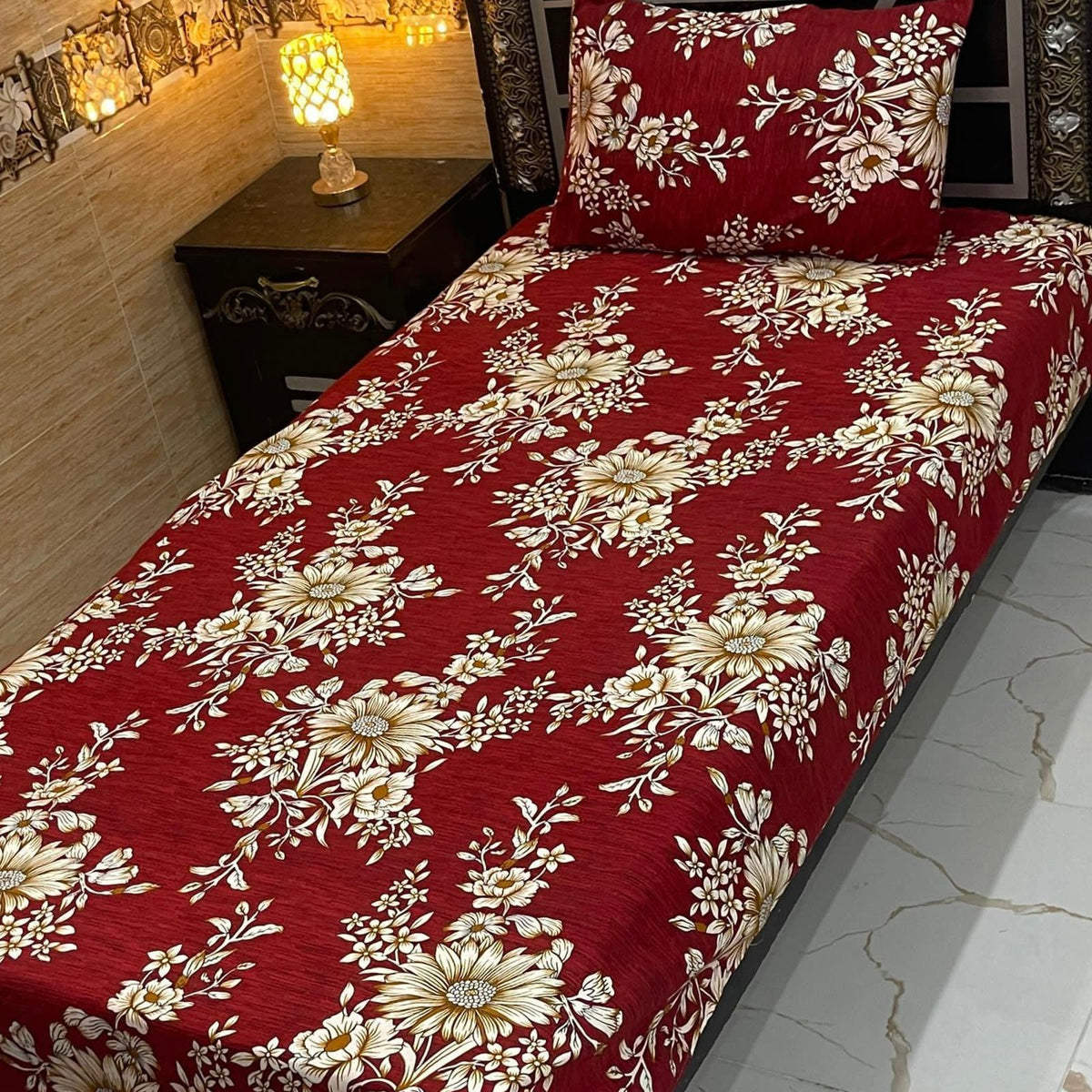 4 Pieces Crystal Cotton Single Pair Bedsheet  SB 503