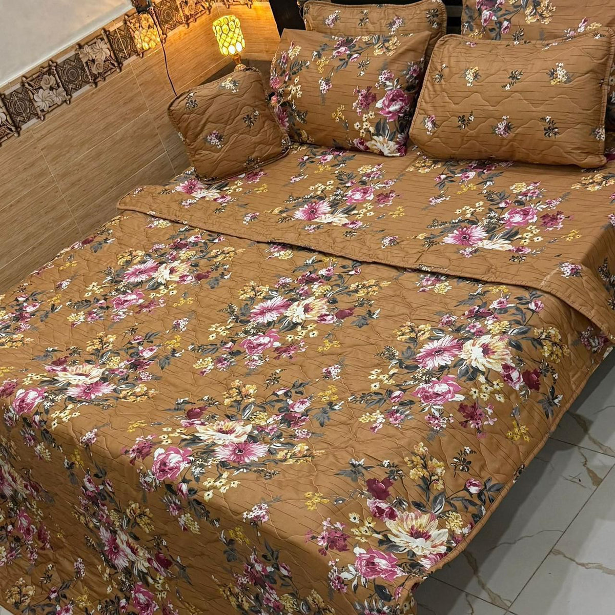 7 Pcs Quilted Comforter Set CC  240