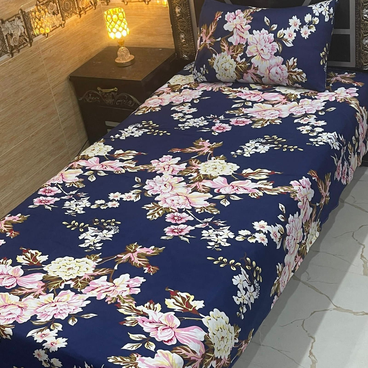 4 Pieces Crystal Cotton Single Pair Bedsheet  SB 543