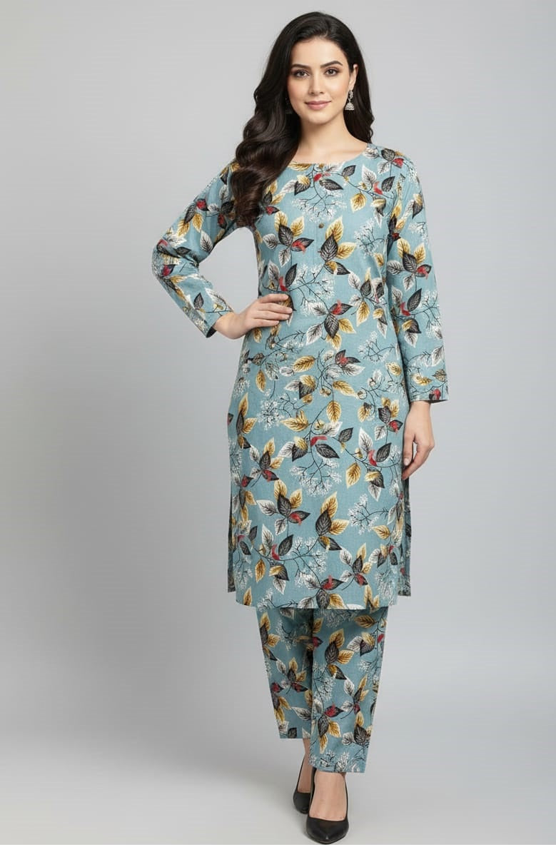 2 Pcs Unstitched Khaddar Ladies Suit 543