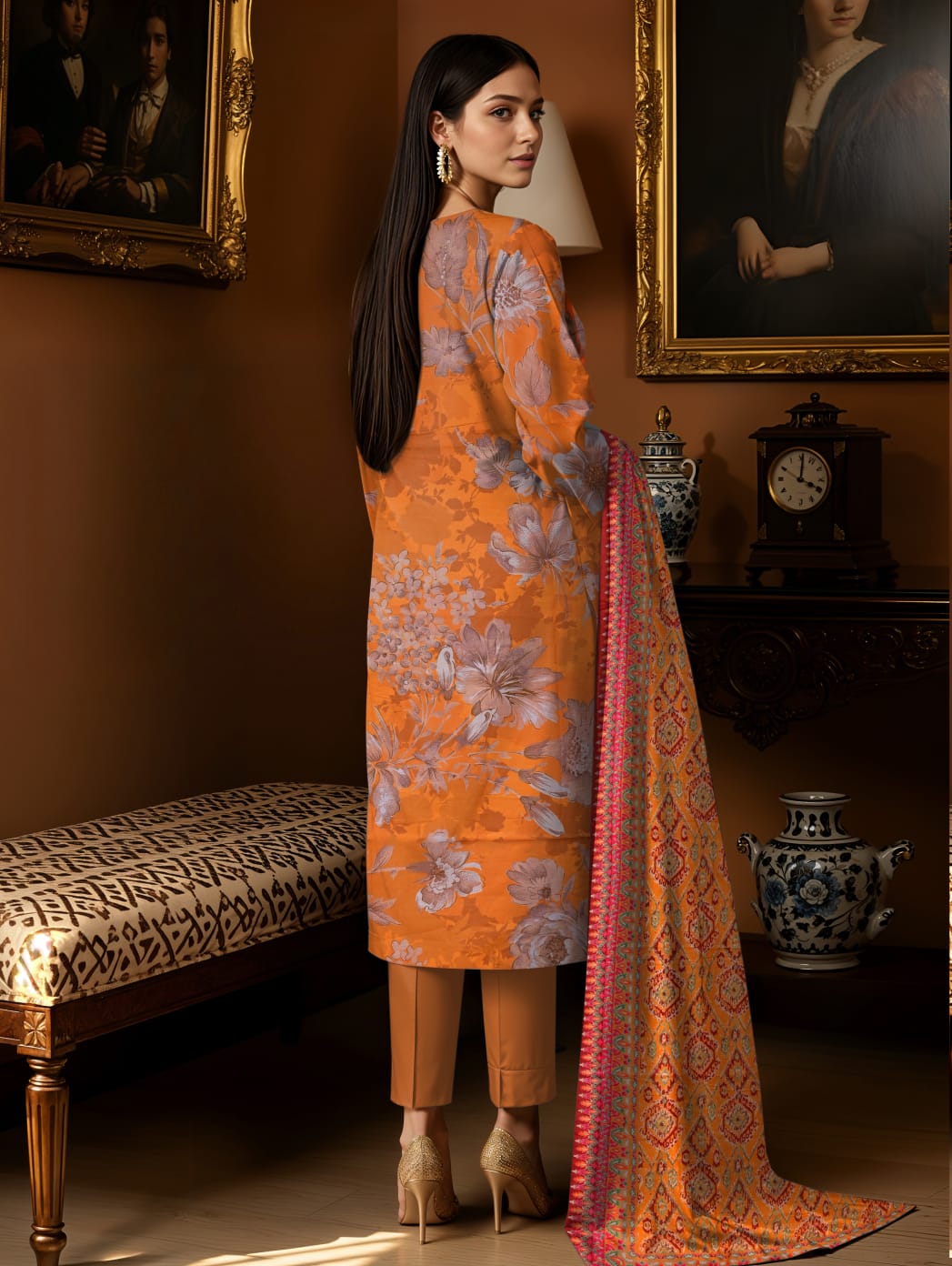 3 Pcs Lawn Unstitched Suit 544