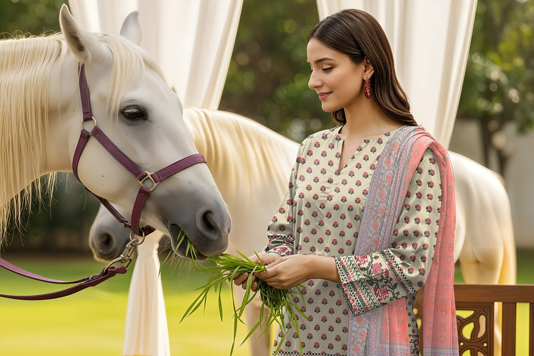 3 Pcs Lawn Unstitched Suit 504