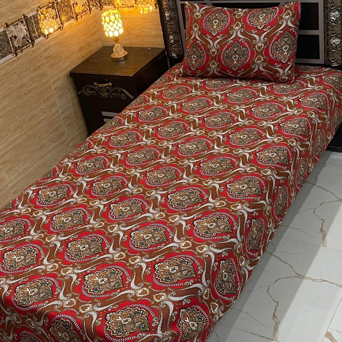 4 Pieces Crystal Cotton Single Pair Bedsheet  SB 504