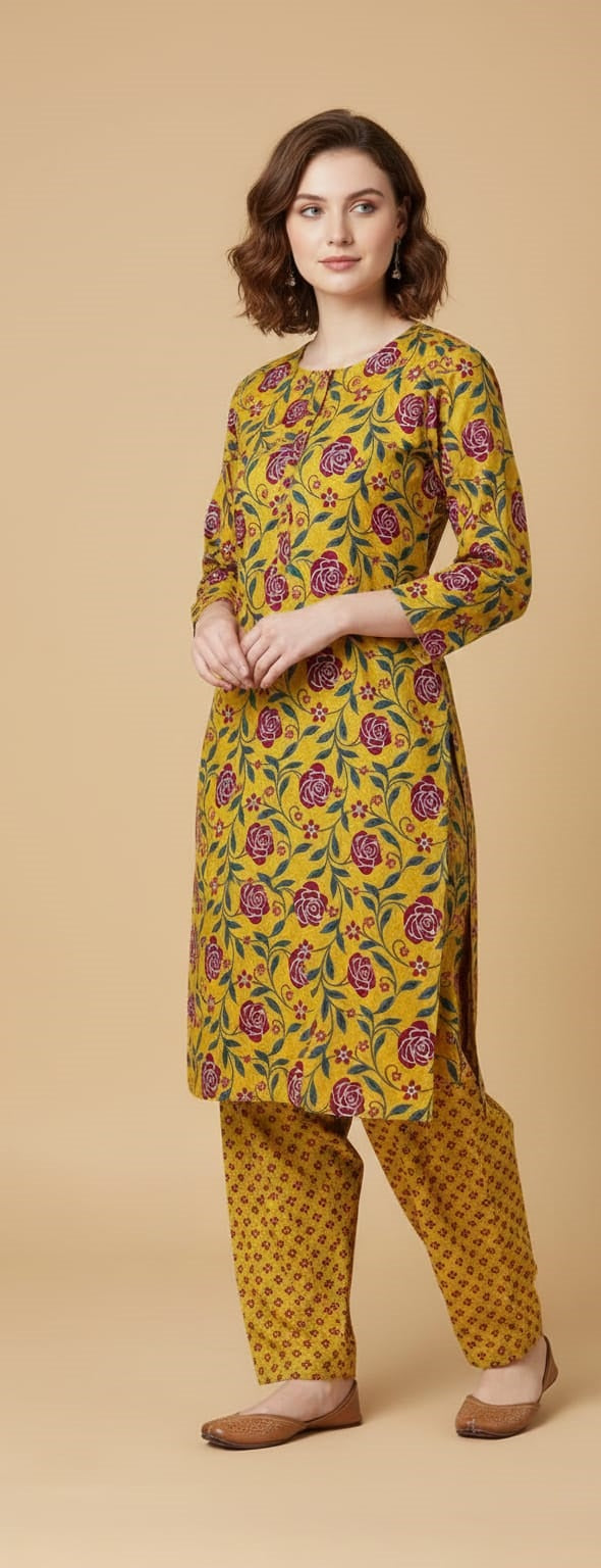 2 Pcs Unstitched Khaddar Ladies Suit 551