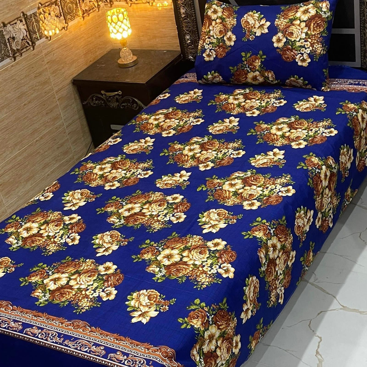 4 Pieces Crystal Cotton Single Pair Bedsheet  SB 552