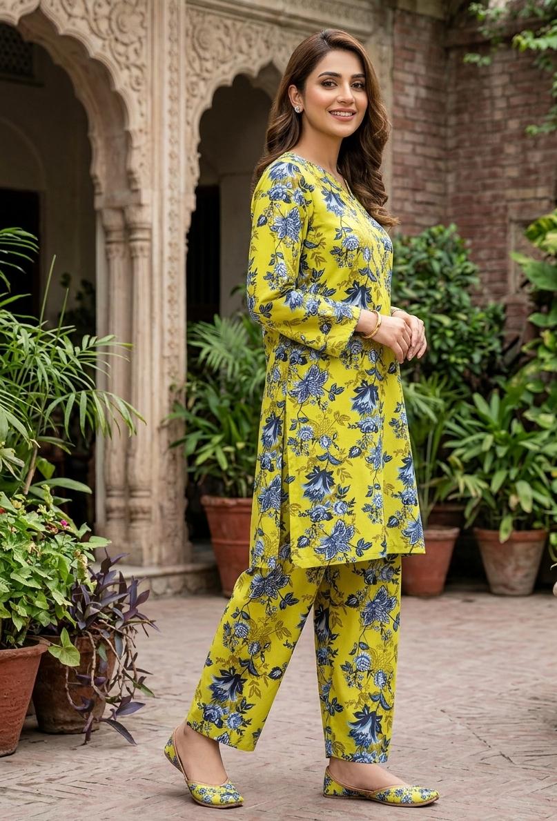 2 Pcs Ladies Suit  Des  154