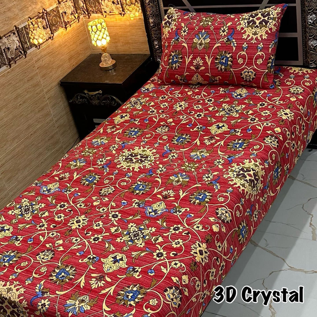 4 Pieces Crystal Cotton Single Pair Bedsheet  SB 554