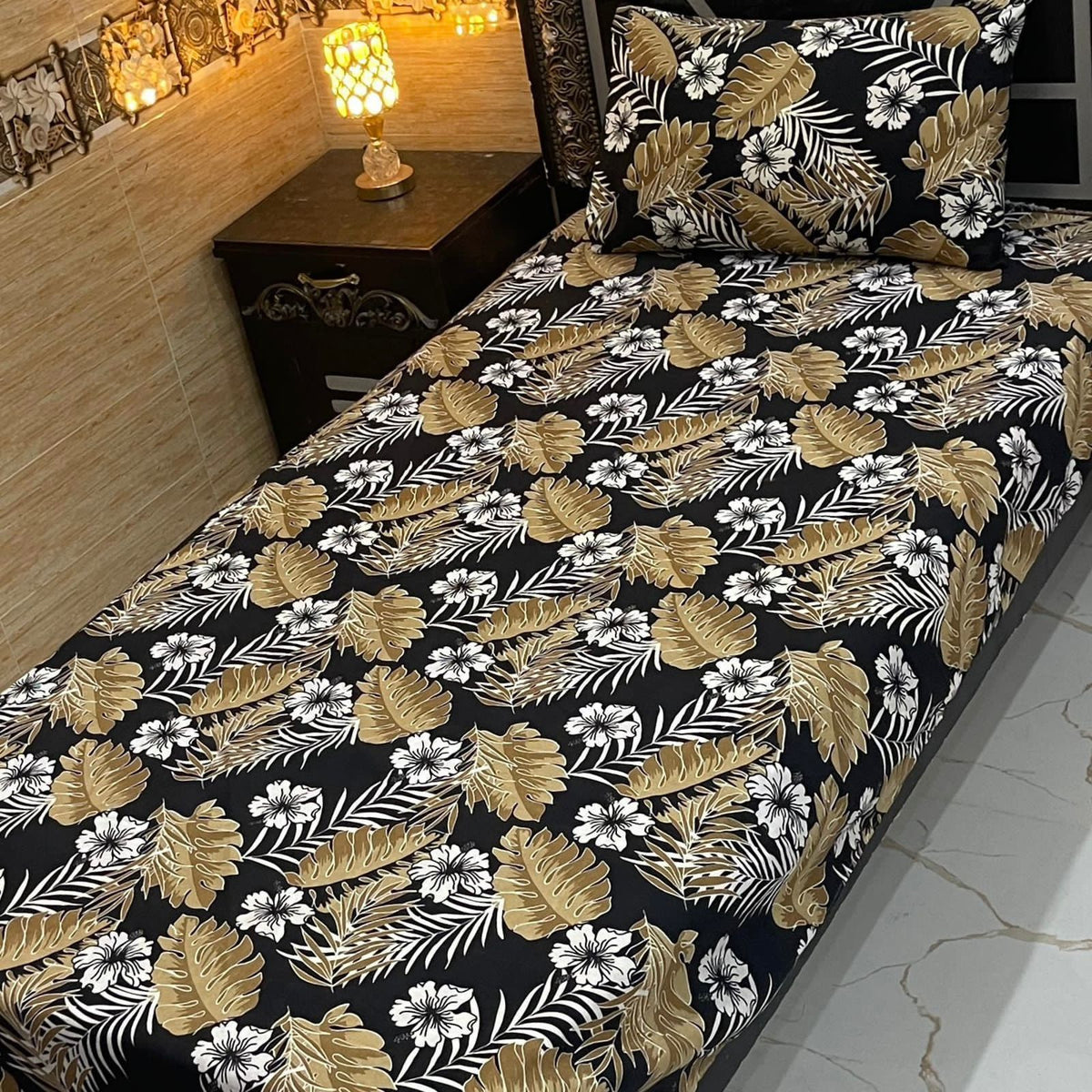4 Pieces Crystal Cotton Single Pair Bedsheet  SB 558
