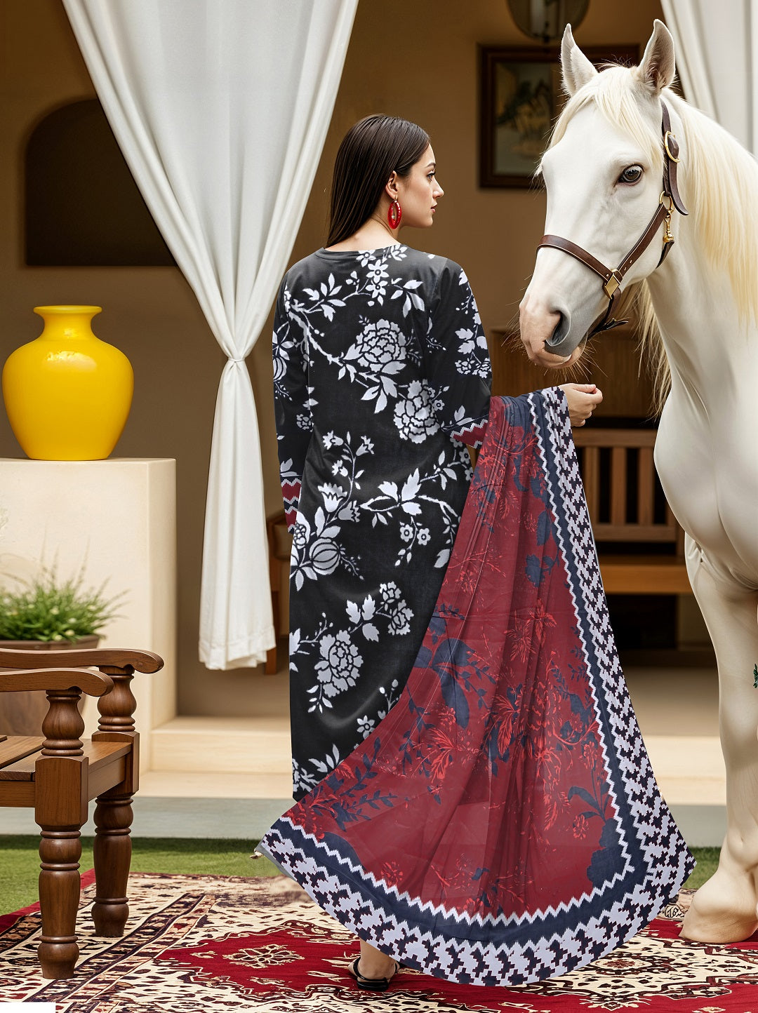 3 Pcs Lawn Unstitched Suit 505