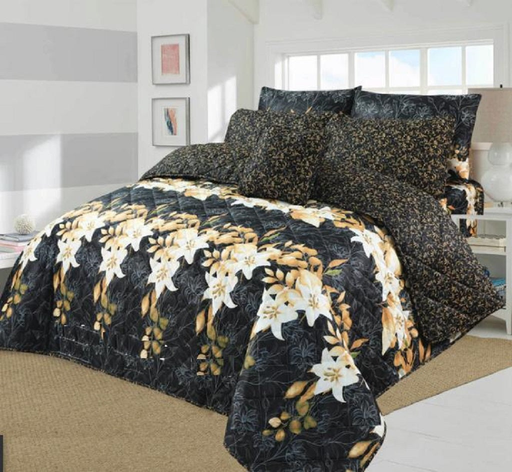 7 Pcs Quilted Comforter Set CC  210