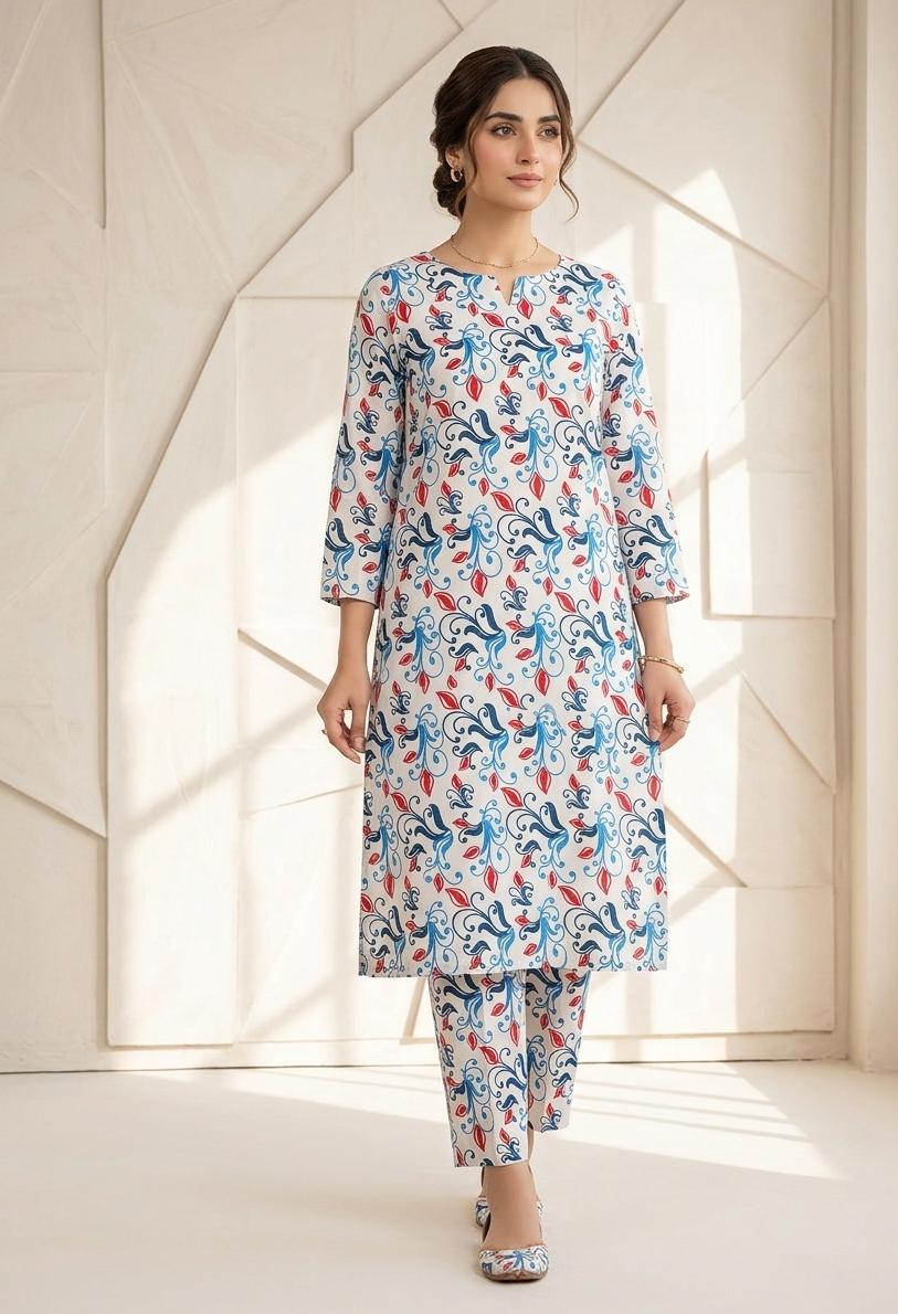2 Pcs Ladies Suit  Des  163