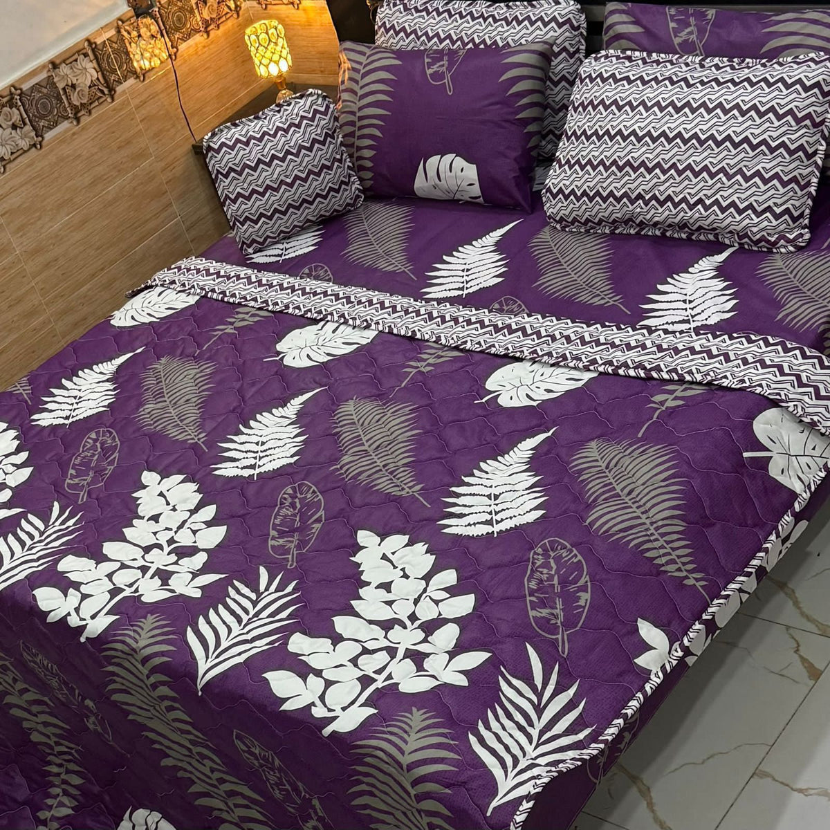 7 Pcs Quilted Comforter Set CC  206