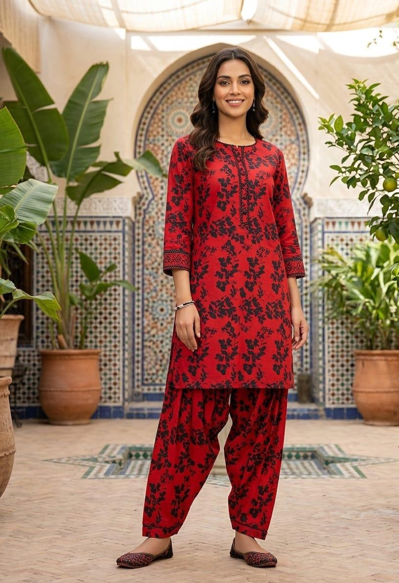 2 Pcs Ladies Suit  Des  106