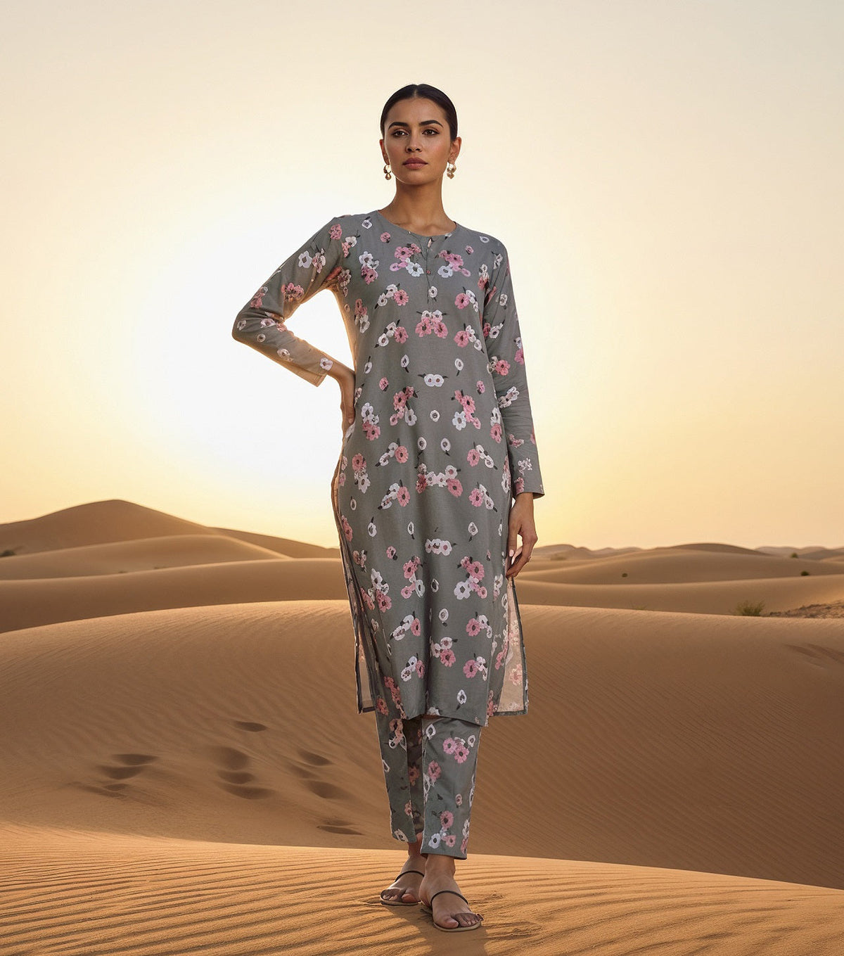 2 Pcs Ladies Suit  Des  107