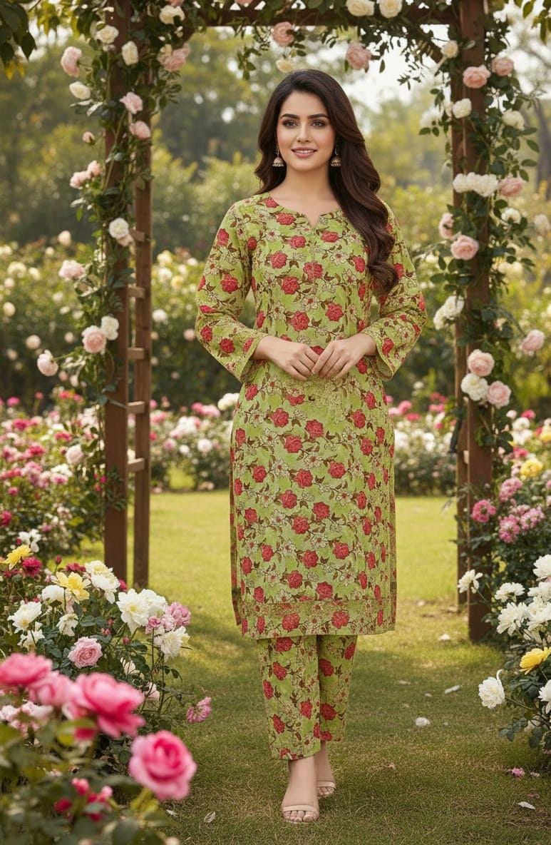 2 Pcs Ladies Suit  Des  109