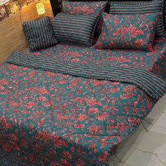 7 Pcs Quilted Comforter Set CC  209